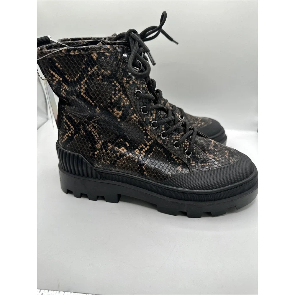 NEW Circus NY by Sam Edelman Womens' Indy Boots‎ - Warm Taupe/Snake Print Sz 8